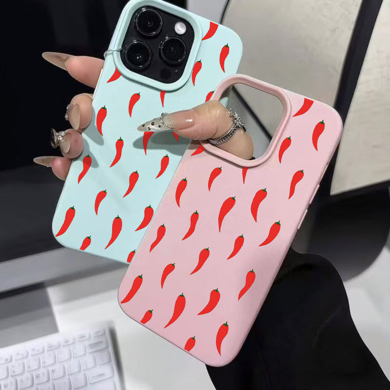 Phone Cases Red - Kırmızı Biber Baskılı Telefon Kılıfı iPhone