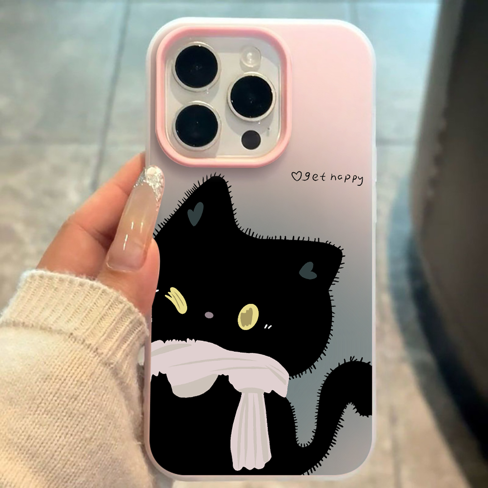 Phone Cases Cat - INS Çift Siyah Beyaz Kedi Şeker