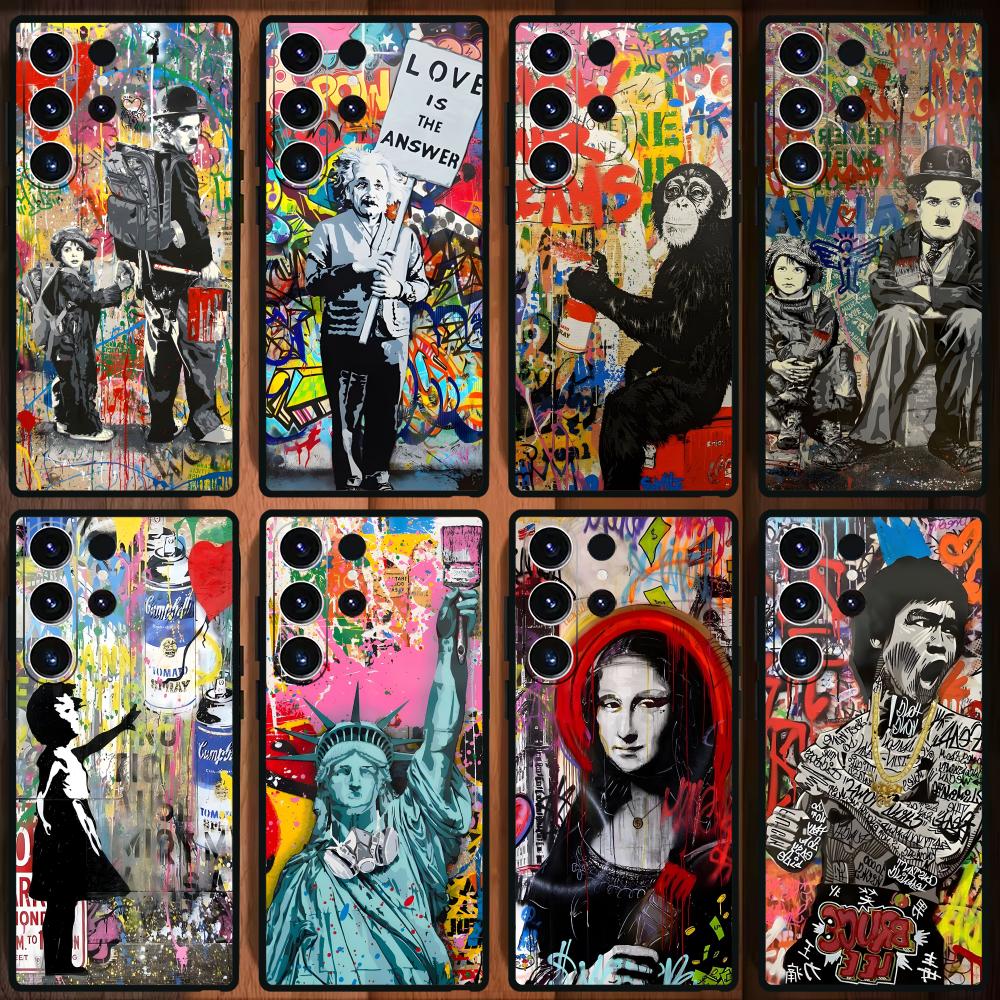 Phone Cases Drawing - Banksy Graffiti Sanat Telefon Kılıfı Samsung