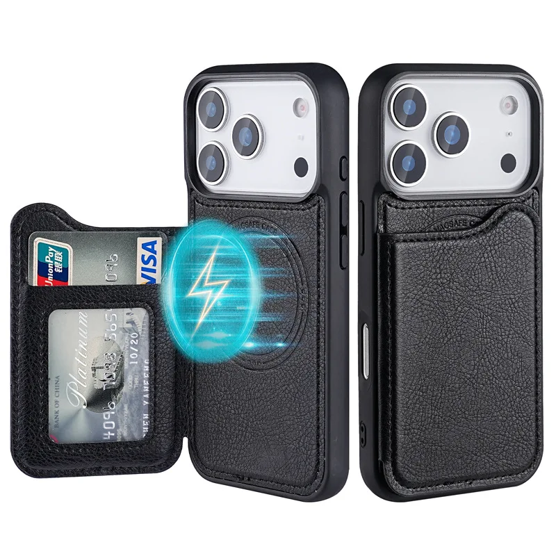 Phone Cases That Hold Cards - Magsafe Manyetik Kapaklı Deri Cüzdan Kartlıklı