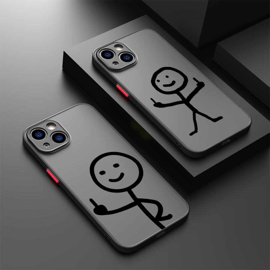Phone Cases Websites - Parmak İnsanları Çöp Adam Kılıfı Arka