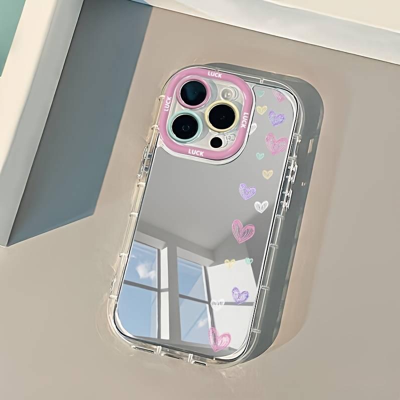 Phone Cases Cute Iphone 13 - Güzel Kalp Makyaj Aynalı Telefon Kılıfı