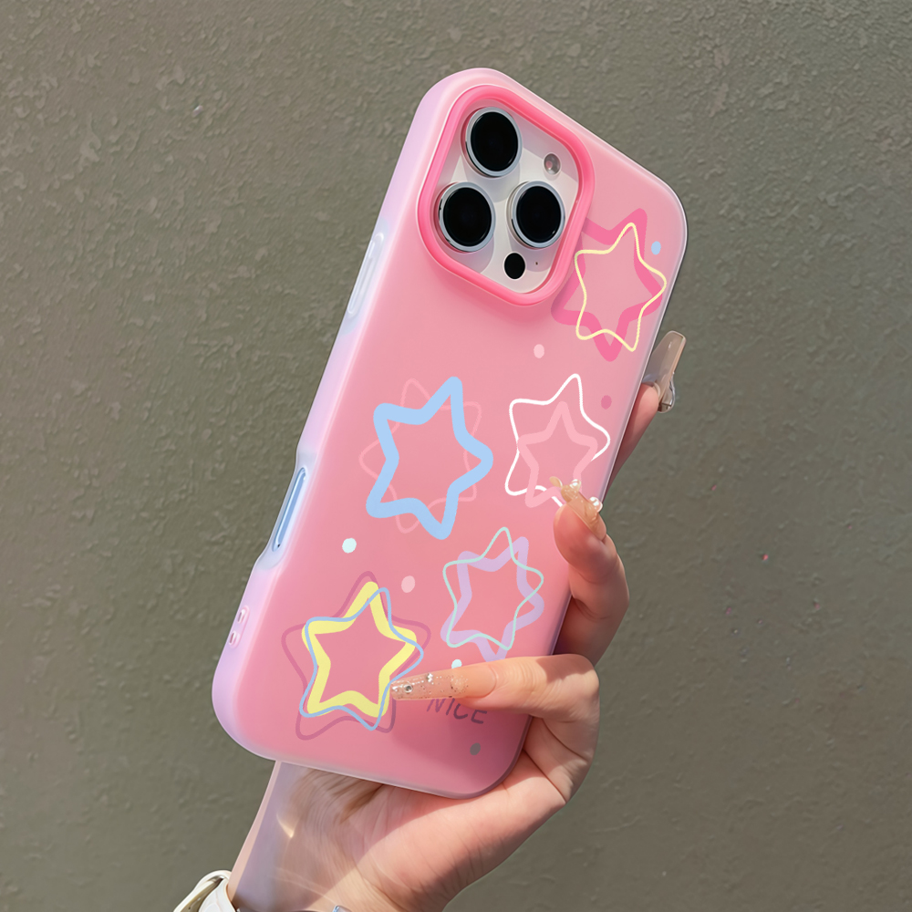 Phone Cases Kawaii - Kawaii Çizgili Yıldız Jöle Telefon Kılıfı
