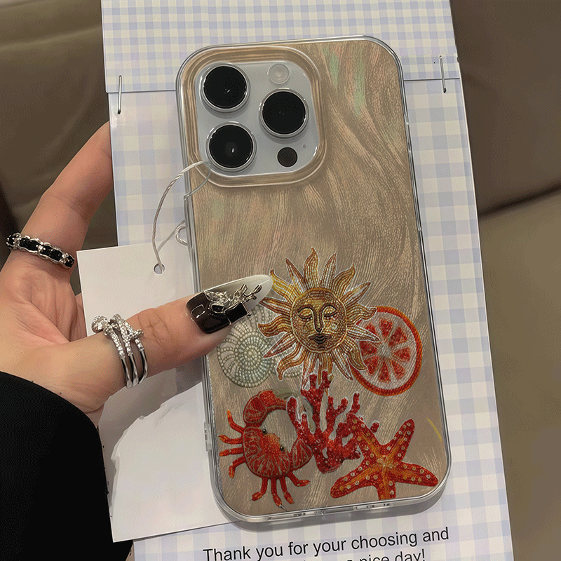 Phone Cases That Cover The Camera - Kamera Koruyucu Yengeç ve Deniz Yıldızı