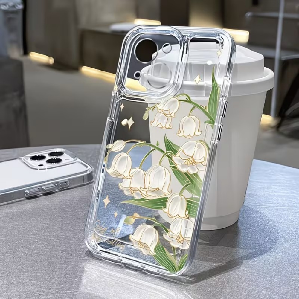 Phone Cases That Cover The Camera - Vintage Vadideki Zambak Desenli Telefon Kılıfı