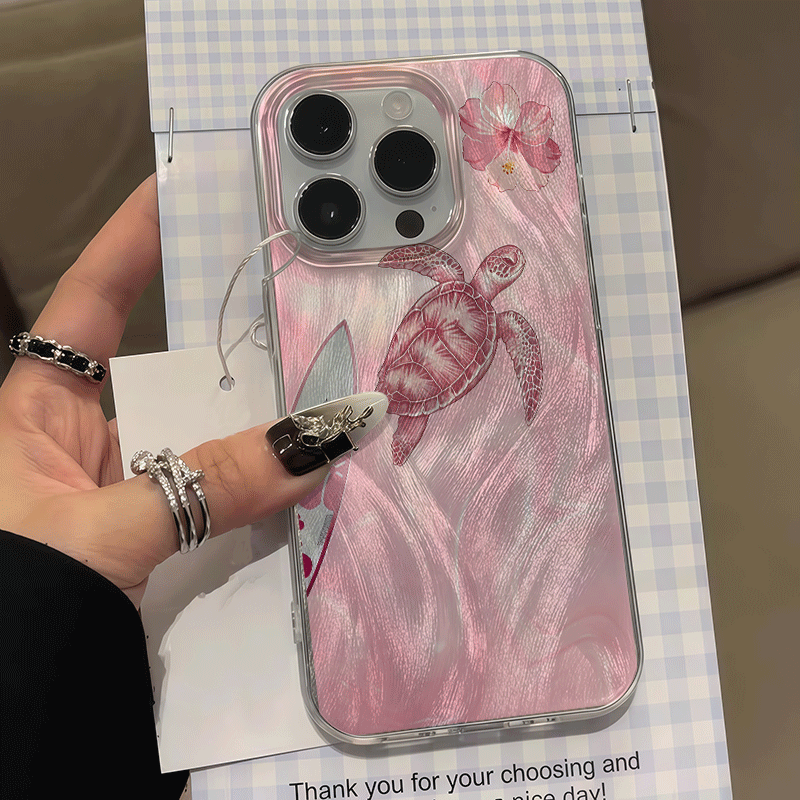 Phone Cases That Cover The Camera - Dalga Desenli Yaz Deniz Telefon Kılıfı