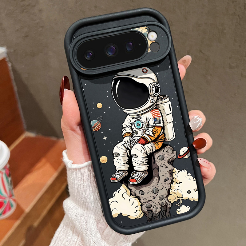 Phone Cases Google Pixel 10 - Karikatür Astronot Baskılı TPU Telefon Kılıfı