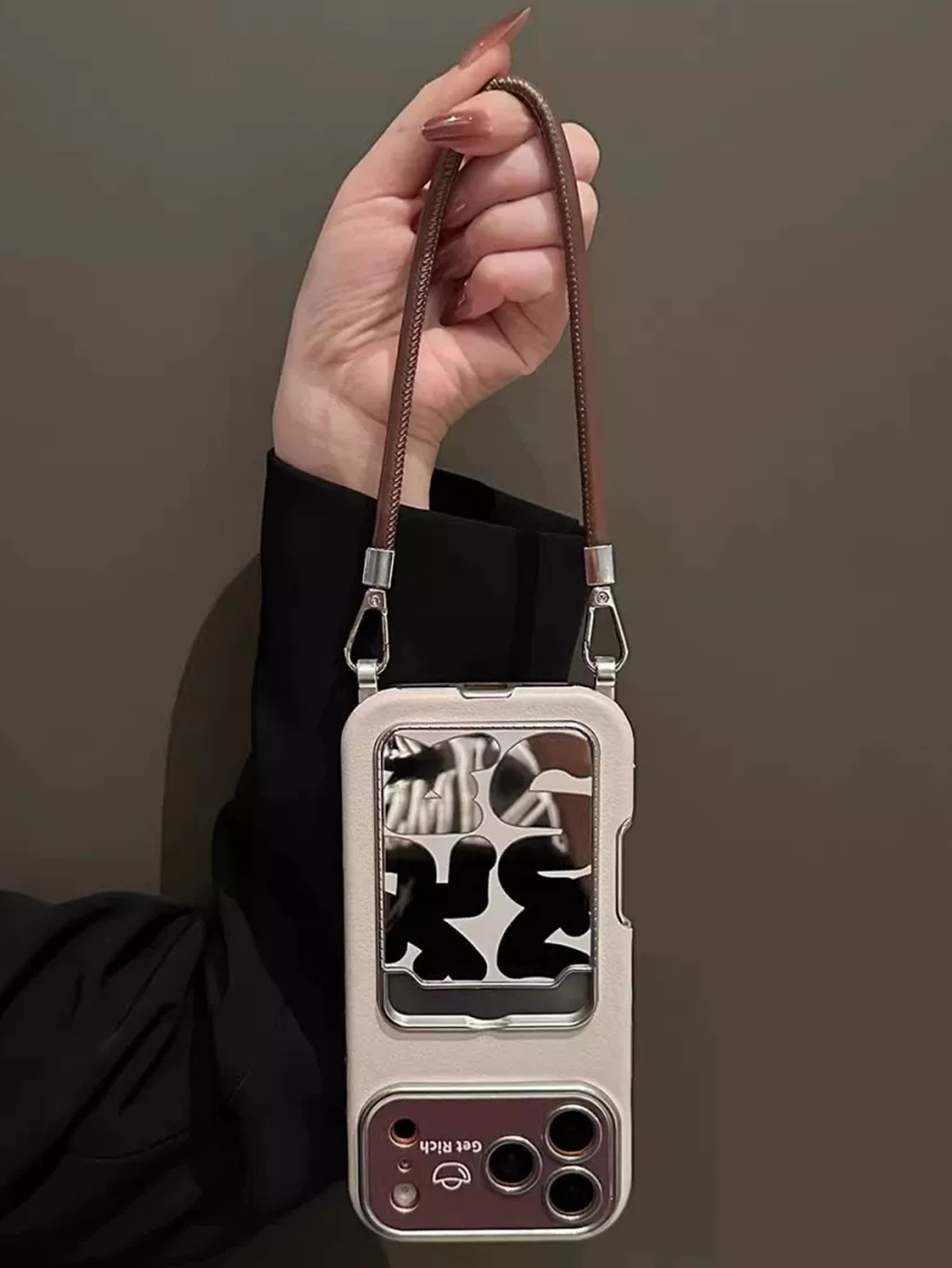 Lüks Deri Aynalı Kartlık Telef - Phone Cases That Hold Cards incelemesi ve fiyatı
