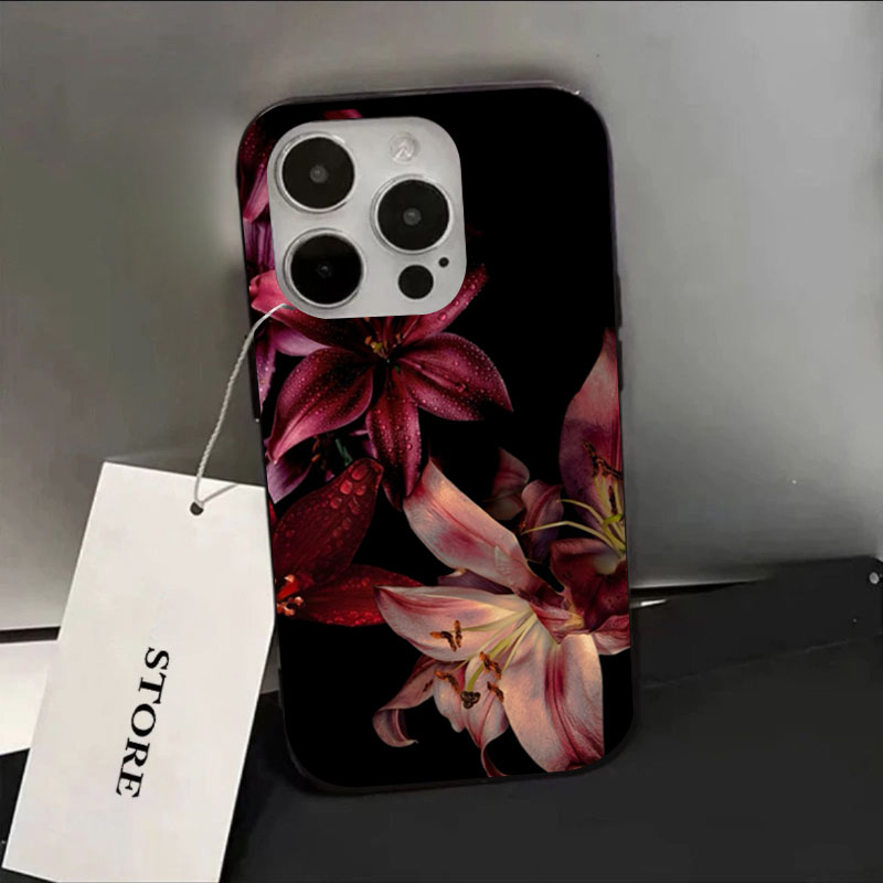 Şık Kırmızı Zambak Çiçekli Tel - Phone Cases Red incelemesi ve fiyatı