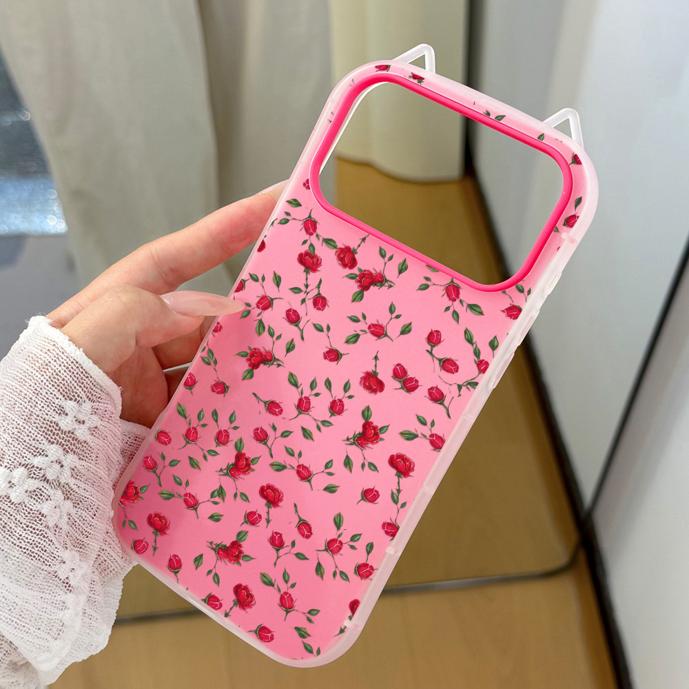 Kırmızı Gül Çiçekli Kedi Kulak - Phone Cases Red incelemesi ve fiyatı