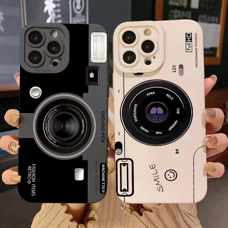 Vintage Kamera Desenli Silikon - Phone Cases That Cover The Camera incelemesi ve fiyatı